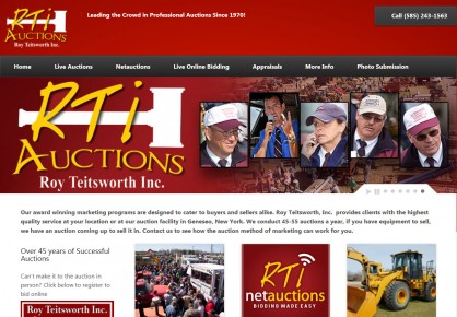 Teitsworth.com web design by 6x6 Design, LLC