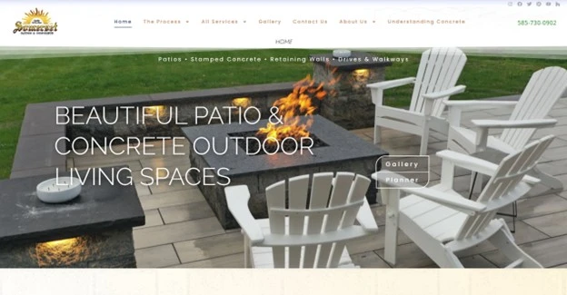 Patio contractor website designed and SEO-managed by 6x6 Design, LLC Website and SEO