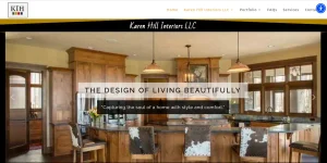 Website home page of Karen Hill Interiors