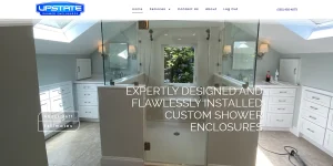Website of Upstate Shower Enclosures home page