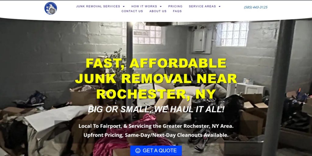 Garbage Gladiators website snapshot